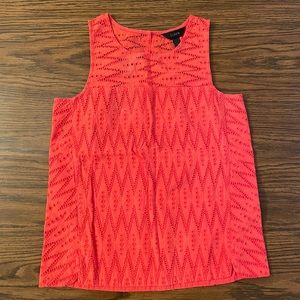 J. Crew Coral Eyelet Blouse Size 0
